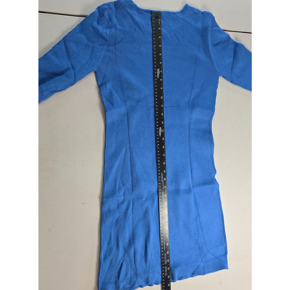 Koinshha Sweater Dress Women's XL Blue Slim Fit Long Sleeve Pullover Round Neck - Picture 8 of 16